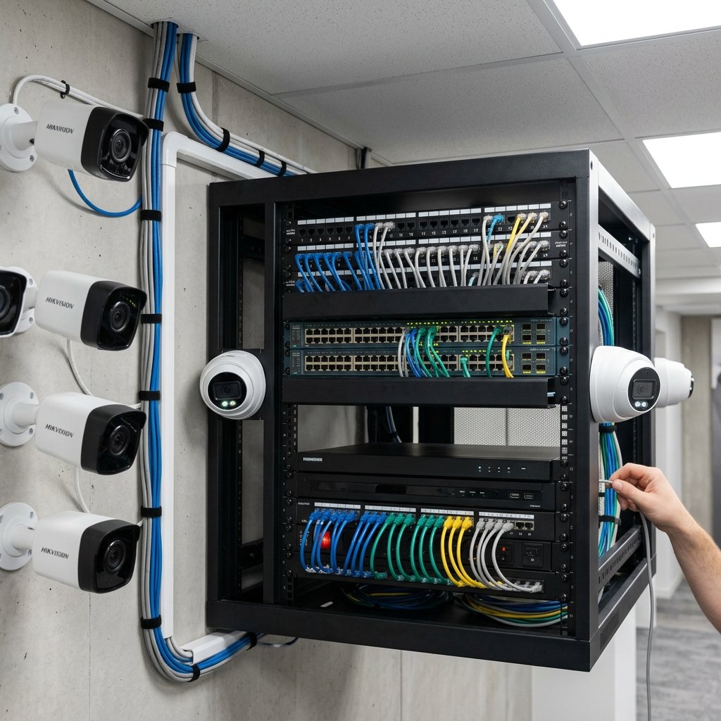 CCTV and networking equipment installation